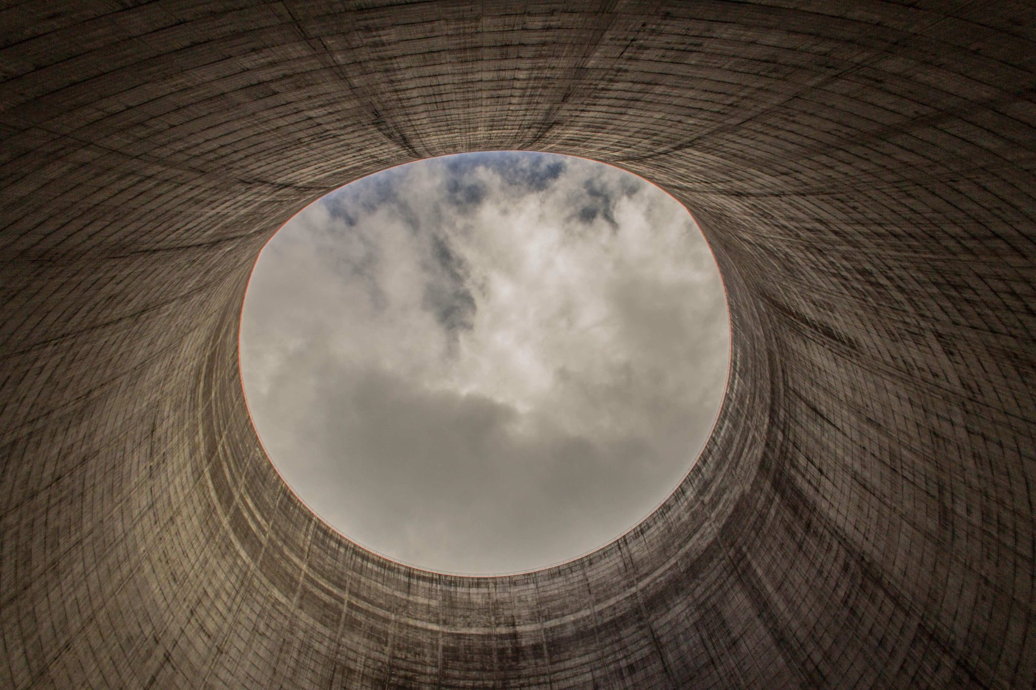 bottom of inside a nuclear plant